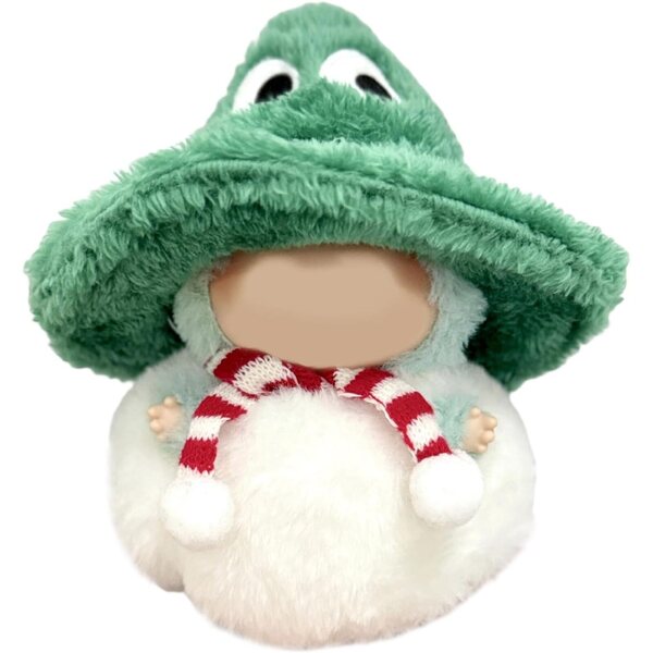 Costume Natalizio Pupazzo di Neve per Bambole Anime 15 cm in Morbido Poliestere