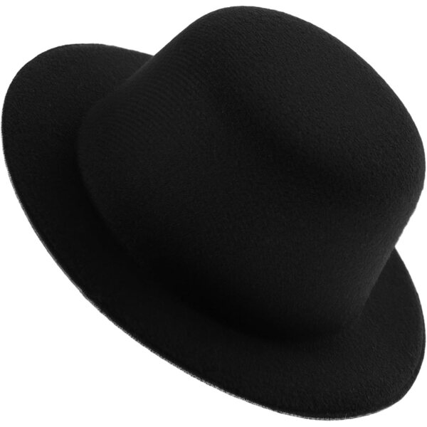 Mini cappelli formali neri per bambole, stile Lolita artigianali e morbidi 13,5x5 cm