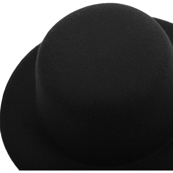Mini cappelli formali neri per bambole, stile Lolita artigianali e morbidi 13,5x5 cm