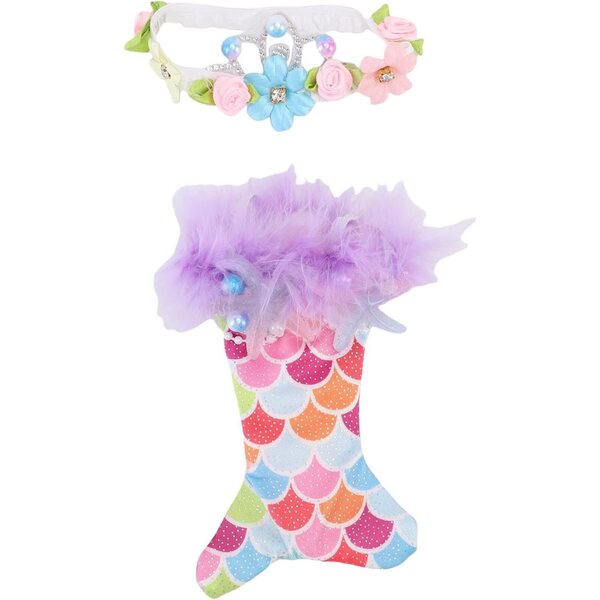 Kleidungsset für 17-cm-Puppen mit Fischschwanzkleid und elegantem Kopfschmuck Baxnore