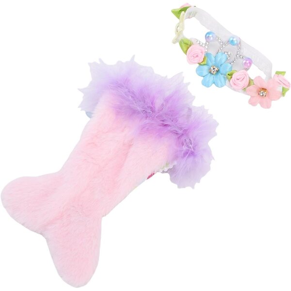 Kleidungsset für 17-cm-Puppen mit Fischschwanzkleid und elegantem Kopfschmuck Baxnore