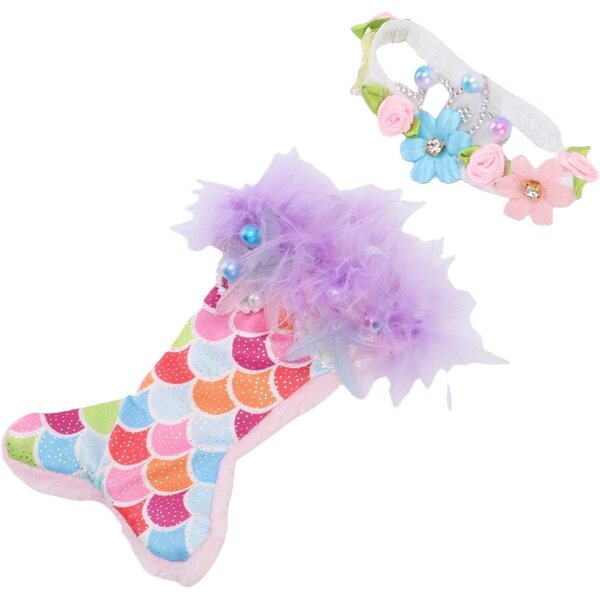 Kleidungsset für 17-cm-Puppen mit Fischschwanzkleid und elegantem Kopfschmuck Baxnore