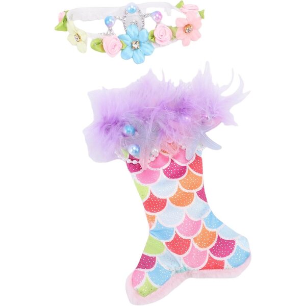 Kleidungsset für 17-cm-Puppen mit Fischschwanzkleid und elegantem Kopfschmuck Baxnore