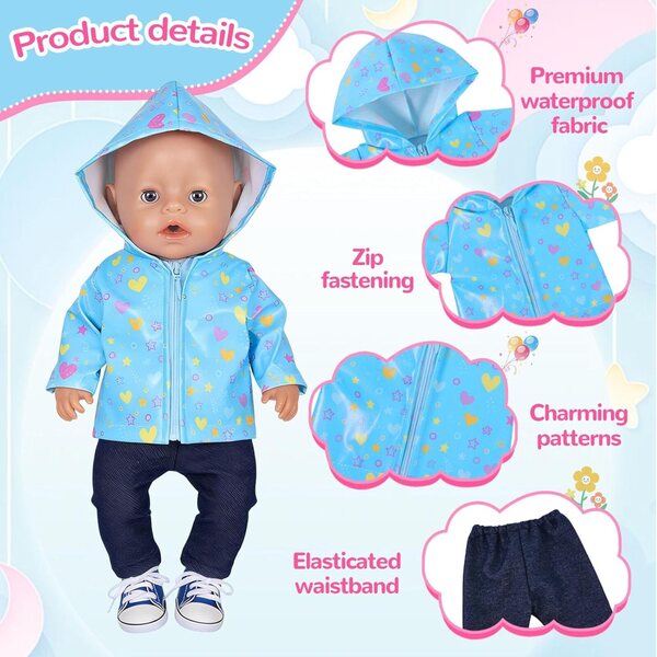 Kleidung für 35–45 cm große Orizzhic-Puppen, modische Kleidung für Qualitätspuppen