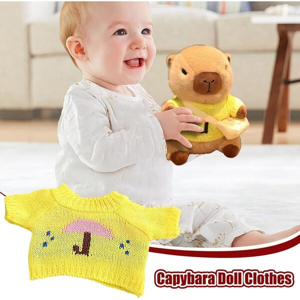 Kleidung für Capybara-Puppen aus weichem Polyester, Größe 20–25 cm – festliche und vielseitige Outfits