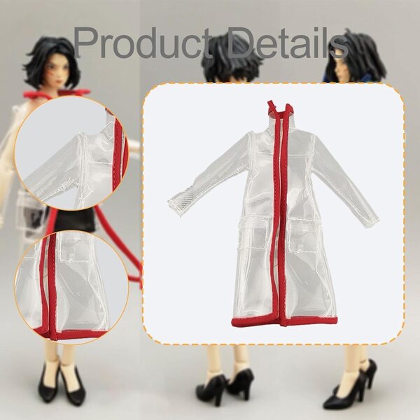 PVC-Miniatur-Regenmantel 9,5 cm für 1/12 Puppen – Bekleidungskollektion Ysyqkn