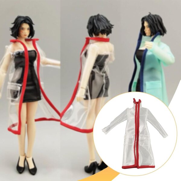 PVC-Miniatur-Regenmantel 9,5 cm für 1/12 Puppen – Bekleidungskollektion Ysyqkn
