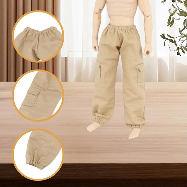 Khaki-Hose für männliche Actionfiguren 1:6 – Miniaturkleidung 30 cm