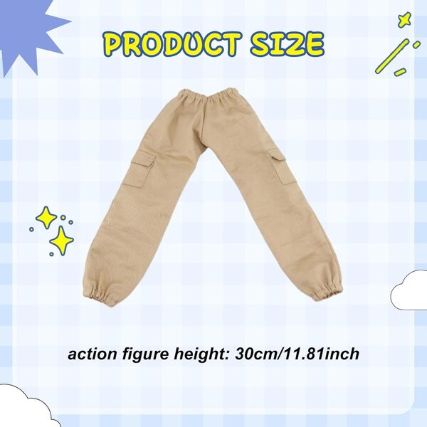 Khaki-Hose für männliche Actionfiguren 1:6 – Miniaturkleidung 30 cm