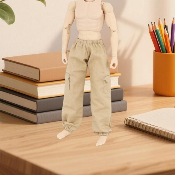 Khaki-Hose für männliche Actionfiguren 1:6 – Miniaturkleidung 30 cm