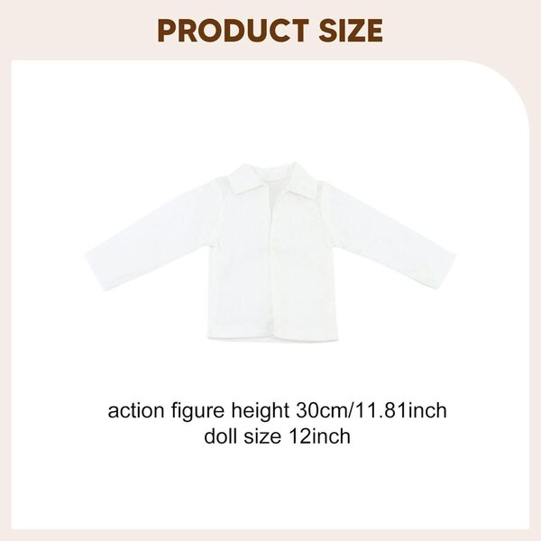 Abito Bianco 1:6 per Action Figure Maschili 12 Pollici - Stile Casual Moderno