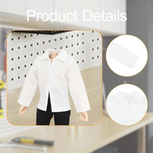 Abito Bianco 1:6 per Action Figure Maschili 12 Pollici - Stile Casual Moderno