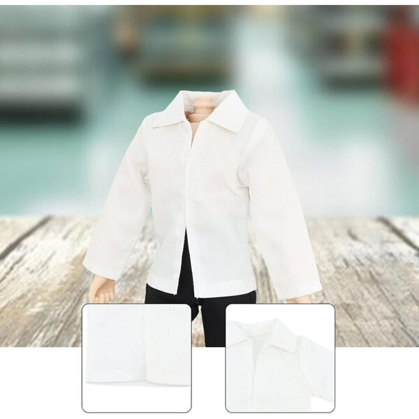 Abito Bianco 1:6 per Action Figure Maschili 12 Pollici - Stile Casual Moderno