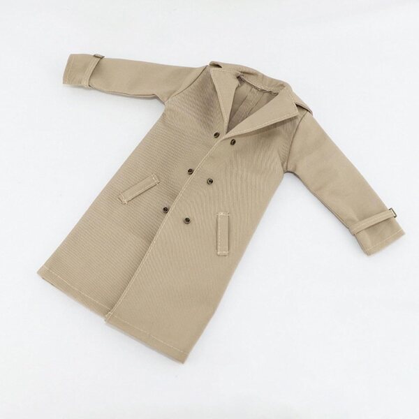 1/6 Stoff-Trenchcoat für 12 Zoll Fiocias Khaki Actionfigur