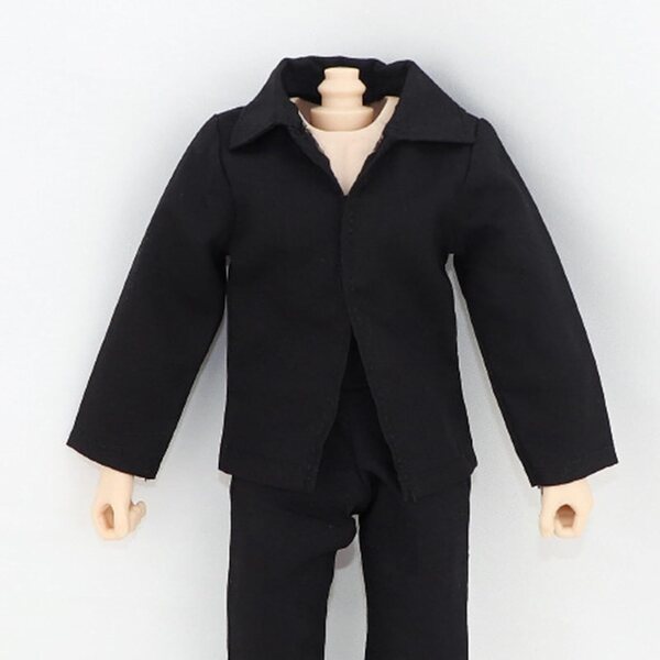 Vestiti miniatura TTETTZ 1/6 per action figure maschili 12 pollici, camicia oversize nera