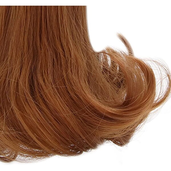 Parrucca per Bambole BJD 1/3 Marrone con Frangia Smussata e Capelli Lunghi