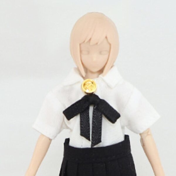 1/12 Miniatur-Sommeroberteil für 6-Zoll-Puppen und Actionfiguren, elegantes Weiß