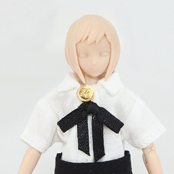 1/12 Miniatur-Sommeroberteil für 6-Zoll-Puppen und Actionfiguren, elegantes Weiß