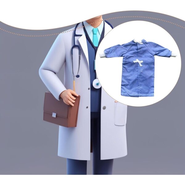 Harilla Camice Chirurgo Realistico 1/6 per Action Figure Medico Infermiera