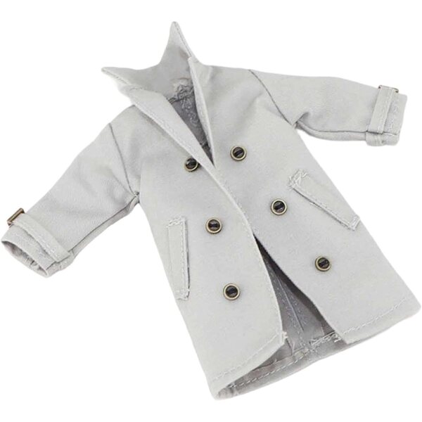 1/12 Stoff-Trenchcoat für Actionfigur 6" männliches Minipuppenmodell Grau