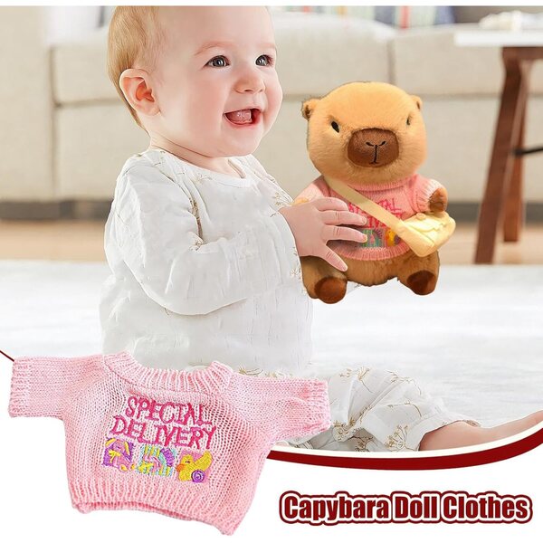 Costume da Capibara in peluche Natale per bambole 20-25 cm - morbido e confortevole