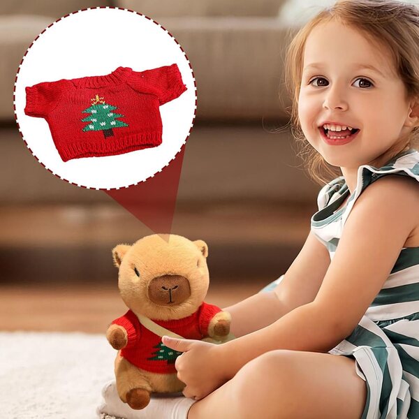 Vestiti di peluche per bambole Capibara 20-25 cm, costume morbido in poliestere