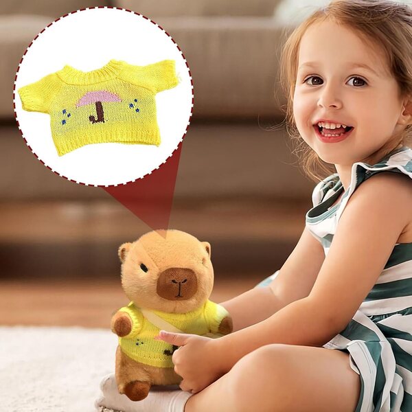 Vestiti di peluche Capibara per bambole 20-25 cm, abbigliamento morbido e resistente