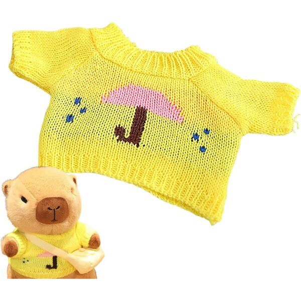 Polyester-Capybara-Plüschkleid für 20–25 cm große Puppen, weicher und sicherer Pullover