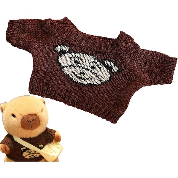 Abbigliamento peluche Capibara per bambole 20-25 cm, morbido e sicuro