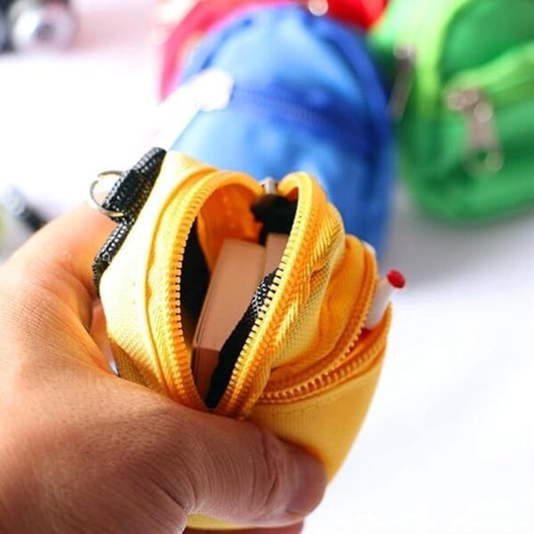 Mini zaino blu per bambole, accessorio scolastico per casa delle bambole e scene gioco