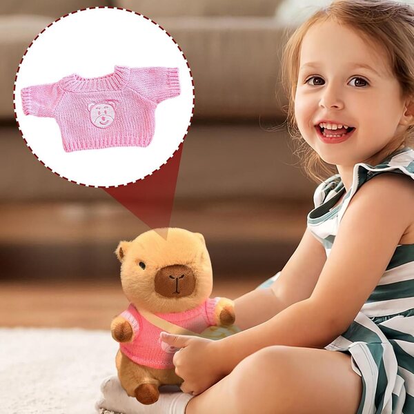 Vestiti di peluche per bambole Capibara morbidi e alla moda, ideali per decorazioni e feste