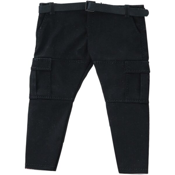 Oshhni Pantaloni Cargo da Soldato Maschio 1/10 1/12 per Action Figure - Nero