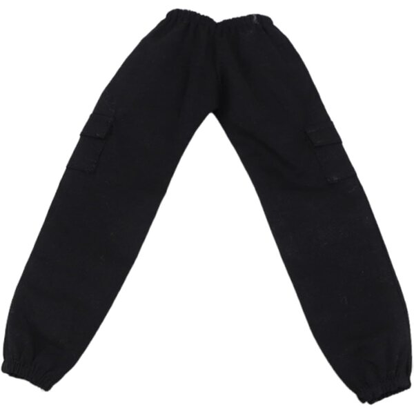 Schwarze Cargohose im Maßstab 1:6 für männliche 12-Zoll-Puppen – Freizeitoutfit LeeQinersw
