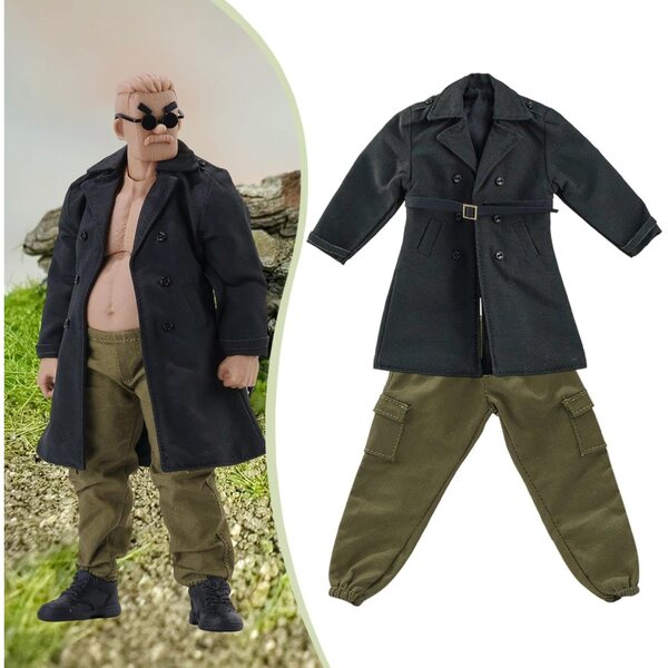 Kleidung Miniatur 1/10 männlicher Soldat Qectial Anzug Mantel und Hose