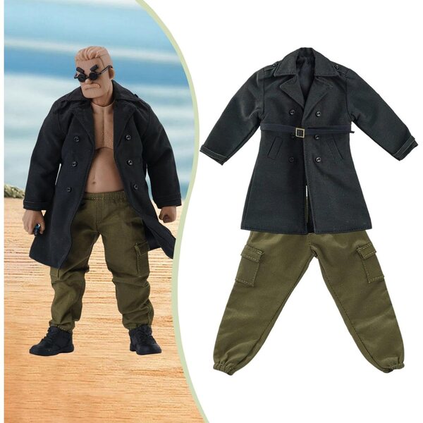Kleidung Miniatur 1/10 männlicher Soldat Qectial Anzug Mantel und Hose