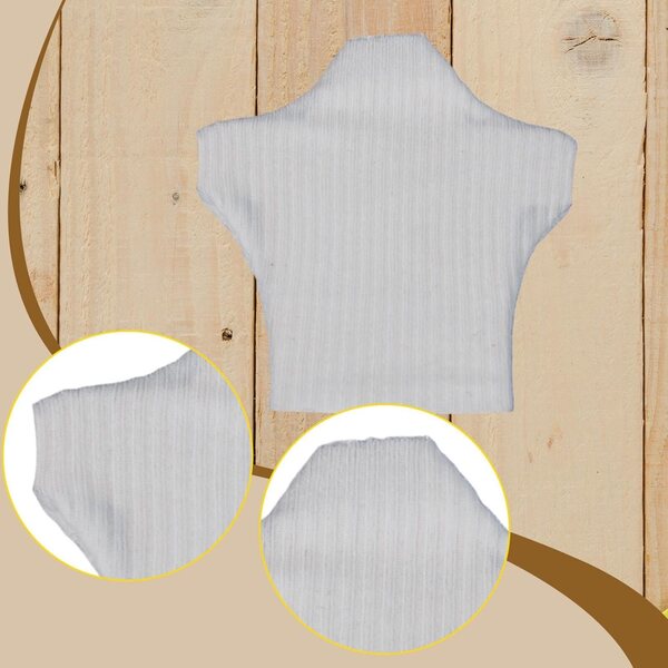 Kurzarm-T-Shirt für 1/12 Puppen – weißes, lässiges Sommer-Mini-Top von SZLIFE