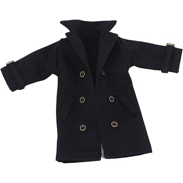 Schwarzer Trenchcoat im Maßstab 1:12 für 6-Zoll-Actionfiguren – SZLIFE