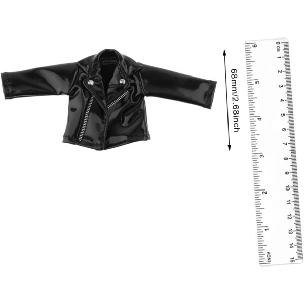 1/12 Lederjacke für männliche Actionfigur – Miniatur-Modekleidung