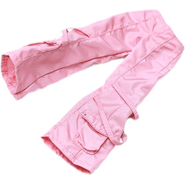 Kleidung für weibliche Actionfiguren im Maßstab 1:12. Rosa Cargohose aus realistischem Stoff