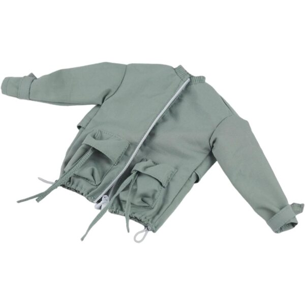 Miniatur-Stoffjacke für 1/6 weibliche Actionfigur, grün, langlebig und realistisch