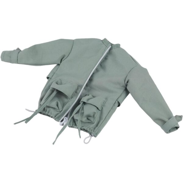 Miniatur-Stoffjacke für 1/6 weibliche Actionfigur, grün, langlebig und realistisch