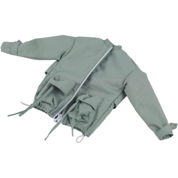 Miniatur-Stoffjacke für 1/6 weibliche Actionfigur, grün, langlebig und realistisch
