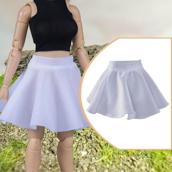 Weißer Stoffrock für 30 cm große 1/6 Actionfiguren – weibliche Modeaccessoires
