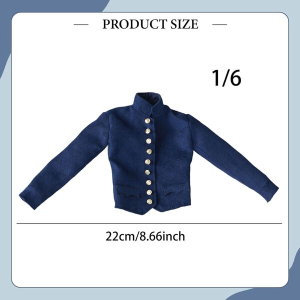 Kleidung 1/6 MotiveTech Blaue Napoleonische Uniform für männliche Actionfiguren