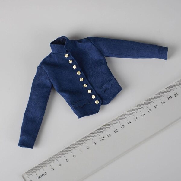 Kleidung 1/6 MotiveTech Blaue Napoleonische Uniform für männliche Actionfiguren