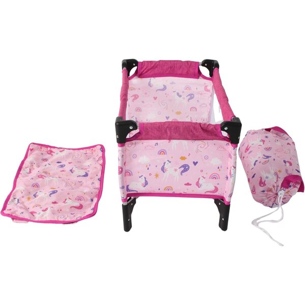 Bayer Chic 2000 Lettino da Viaggio per Bambole fino a 50 cm con Design Jeans