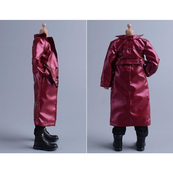 Oshhni Cappotto Miniatura 1/12 Antivento Viola per Action Figure 6'' Maniche Lunghe