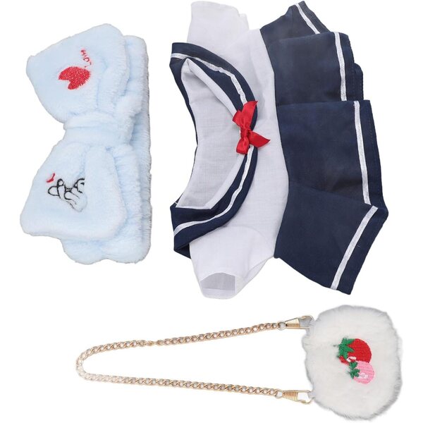 Kleidungsset für 12-Zoll-Plüschpuppen aus Baumwolle mit Kawaii-Zubehör