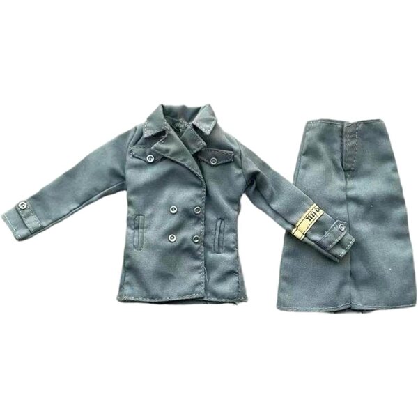 Outfit für 1/6 Actionfigur: Mantel und langer Rock aus Stoff für 30-cm-Puppen