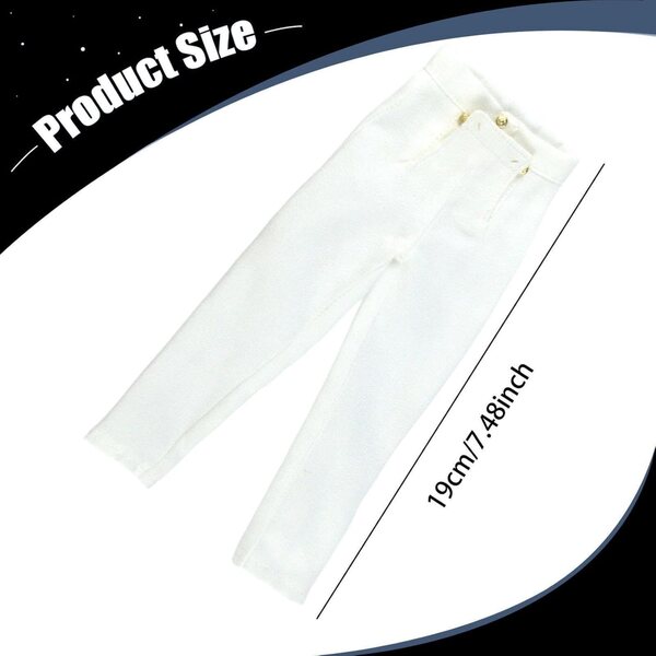 Vestito per Bambole 1/6 Uniforme Napoleone con Pantaloni Bianchi e Bottoni Dorati